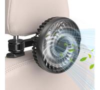 Hayousui Ventilador de ventilación de coche USB: 5 V/1 A, ventiladores de clip de refrigeración portátil para ventilación de coche, potente 3 velocidades, motor silencioso sin escobillas, enfriador