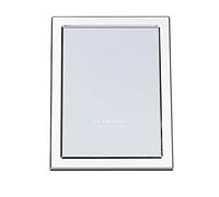 Haysom Interiors Marco de fotos moderno chapado en plata, contemporáneo, de 12,7 x 17,8 cm, para mesa o vertical, parte trasera de terciopelo negro