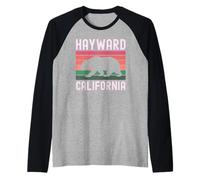 Hayward California Bear East Bay Área Stockton San Francisco Camiseta Manga Raglan