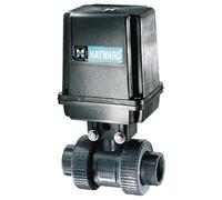 Hayward HCTB1150STACTV-EAU29 Válvula de bola de unión verdadera de PVC accionada eléctricamente, 1-1/2", 120 VCA