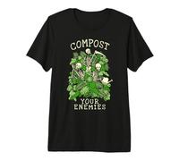 Haz abono para Tus Enemigos, Divertida jardinería, Esqueleto gótico, Jardinero Camiseta Premium