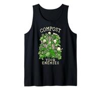 Haz abono para Tus Enemigos, Divertida jardinería, Esqueleto gótico, Jardinero Camiseta sin Mangas