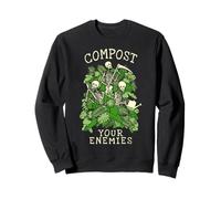Haz abono para Tus Enemigos, Divertida jardinería, Esqueleto gótico, Jardinero Sudadera