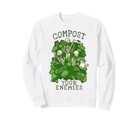 Haz abono para Tus Enemigos, Divertida jardinería, Esqueleto gótico, Jardinero Sudadera