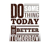 Haz algo hoy Pegatinas de tallado fino 41x49.7cm No se cae Café