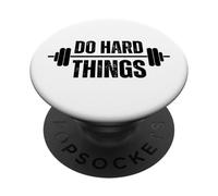 Haz Cosas difíciles Entrenamiento Motivación Fitness Barbell PopSockets PopGrip Adhesivo