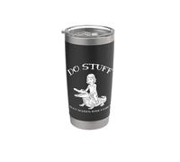 Haz cosas que asustan a tu familia Humor divertido Croc Rider Vaso térmico de acero inoxidable de doble pared