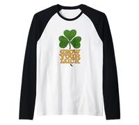 Haz Crecer tu Suerte Shamrock Spring Artwork Camiseta Manga Raglan