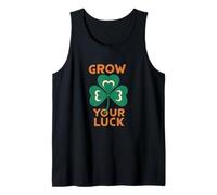 Haz Crecer tu Suerte Shamrock Spring Artwork Camiseta sin Mangas