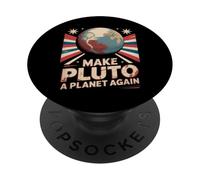 Haz de Plutón un Planeta Otra Vez Ciencia patriótica Vintage PopSockets PopGrip Adhesivo