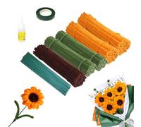 ¡Haz girasoles manuales! Kit completo con 500 limpiapipas, alambre, cinta y pegamento. Ideal para manualidades, decoración y regalos originales. ¡Todo incluido! DIY