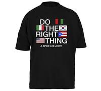 Haz Lo Correcto Camiseta Holgada Negra para Hombre Mujer Unisex Mangas Cortas