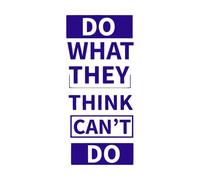 Haz lo que creen que no puedes hacer, citas motivacionales y Calcomanías de pared de papel adhesivo 30x66.7cm No daña la superficie de la pared Azul oscuro