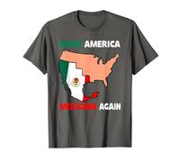 Haz Que América Mexicana Otra Vez Humor Latinos Mexicanos Camiseta, Hombre, Asfalto, 5XL