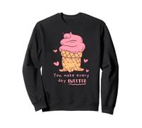 Haz Que Cada día Sea más Dulce Helado Kawaii Lindo Divertido Sudadera