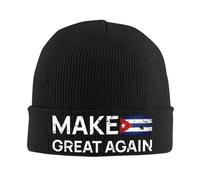 Haz Que Cuba vuelva a ser Grande Gorros Gorros Bandera Cubana Calaveras Gorros Hombres Mujeres Gorros Suaves cálidos Deportes al Aire Libre Sombreros Gorros