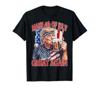 Haz que el 4 de julio sea grande otra vez la bandera estadounidense de Trump Camiseta