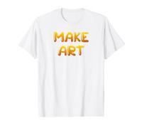 Haz Que el Arte se calme, Terapia pacífica con Artistas artísticos Amantes del Arte Camiseta gráfica económica, Hombre, Blanco, S