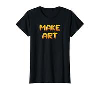 Haz Que el Arte se calme, Terapia pacífica con Artistas artísticos Amantes del Arte Camiseta gráfica económica, Mujer, Negro, M