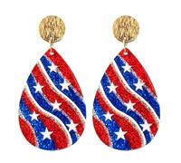 ¡Haz que el Día de la Independencia sea aún más! ¡Los aretes pequeños y exquisitos definitivamente no se pueden perder! Jhu414, 3x3cm, Plástico