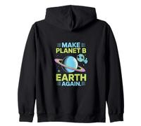 Haz Que el Planeta B Tierra Otra Vez Eco Humor Espacio Arte Sudadera con Capucha