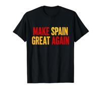 Haz Que España vuelva a ser Grande Orgullo español Retro Camiseta gráfica económica, Hombre, Negro, L
