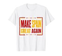 Haz Que España vuelva a ser Grande Orgullo Retro español Camiseta gráfica económica, Hombre, Blanco, L