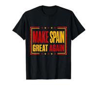 Haz Que España vuelva a ser Grande Orgullo Retro español Camiseta gráfica económica, Hombre, Negro, L