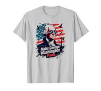 Haz Que George Washington se Sienta Orgulloso Camiseta, Hombre, Plata, XL