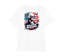 Haz Que George Washington se Sienta Orgulloso Camiseta, Hombre Tallas Grandes, Blanco, 6X Alto