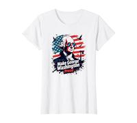 Haz Que George Washington se Sienta Orgulloso Camiseta, Mujer, Blanco, XL