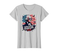 Haz Que George Washington se Sienta Orgulloso Camiseta, Mujer, Plata, XL