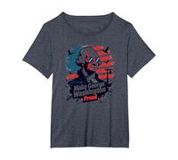 Haz Que George Washington se Sienta Orgulloso Camiseta, Mujer Tallas Grandes, Azul Jaspeado, 5XL Grande