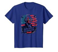Haz Que George Washington se Sienta Orgulloso Camiseta, Niños, Azul Real, 12 años