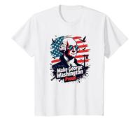 Haz Que George Washington se Sienta Orgulloso Camiseta, Niños, Blanco, 10 años