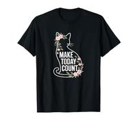 Haz Que Hoy cuente Floral Cat Camiseta