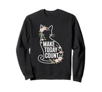 Haz Que Hoy cuente Floral Cat Sudadera