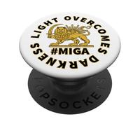 Haz Que Irán vuelva a ser Grande La luz supera la Oscuridad León y el Sol PopSockets PopGrip Adhesivo