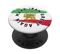Haz que Irán vuelva a ser grande León persa y sol Shiro Khorshid PopSockets PopGrip Adhesivo