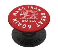 Haz que Irán vuelva a ser grande León persa y sol Shiro Khorshid PopSockets PopGrip Adhesivo