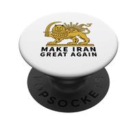 Haz que Irán vuelva a ser grande León persa y sol Shiro Khorshid PopSockets PopGrip Adhesivo