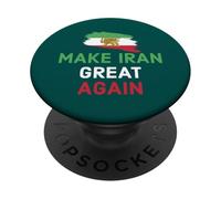 Haz que Irán vuelva a ser grande León persa y sol Shiro Khorshid PopSockets PopGrip Adhesivo