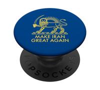 Haz Que Irán vuelva a ser Grande León Persa y Sol Shiro Khorshid PopSockets PopGrip Adhesivo