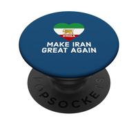 Haz que Irán vuelva a ser grande León persa y sol Shiro Khorshid PopSockets PopGrip Adhesivo