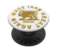 Haz que Irán vuelva a ser grande León persa y sol Shiro Khorshid PopSockets PopGrip Adhesivo