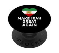Haz que Irán vuelva a ser grande León persa y sol Shiro Khorshid PopSockets PopGrip Adhesivo