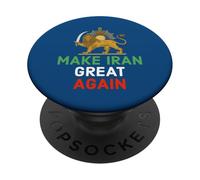 Haz que Irán vuelva a ser grande León persa y sol Shiro Khorshid PopSockets PopGrip Adhesivo