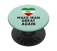 Haz Que Irán vuelva a ser Grande León Persa y Sol Shiro Khorshid PopSockets PopGrip Adhesivo