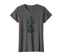 Haz Que la música no Sea la Guerra: protesta por la Guitarra Camiseta, Mujer, Asfalto, M