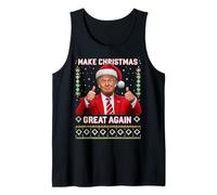 Haz Que la Navidad Sea Grande Otra Vez con diseño Divertido de Trump Santa Camiseta sin Mangas
